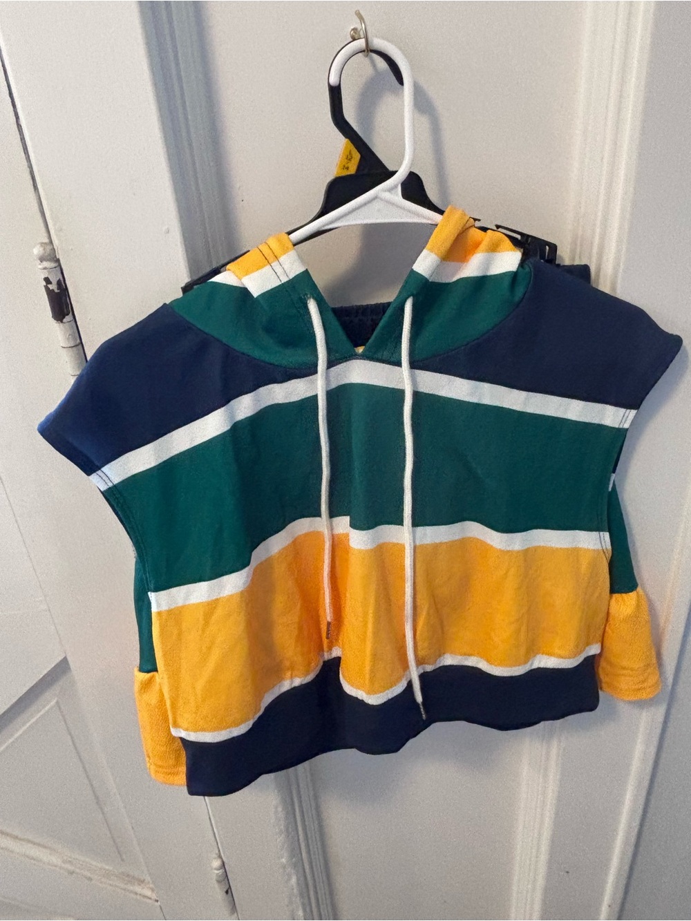 SHEIN Navy, Green & Yellow Tiered Skater Skirt - Picture 4 of 13